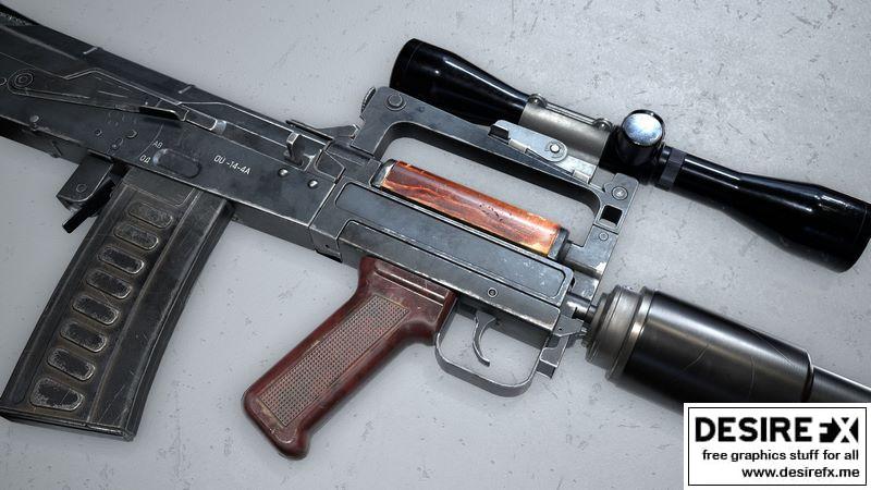 Groja Gun Desire FX 3d models | OTs-14 Groza Russian assault rifle-grenade ...