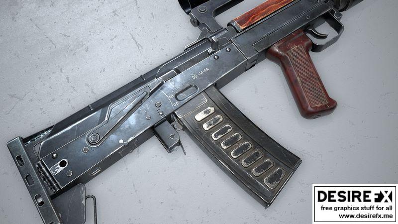 Groja Gun Desire FX 3d models | OTs-14 Groza Russian assault rifle-grenade ...
