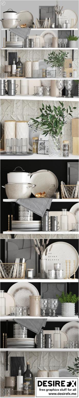 Desire FX 3d models | Decorative set for the kitchen 16. Vray – 3D Model