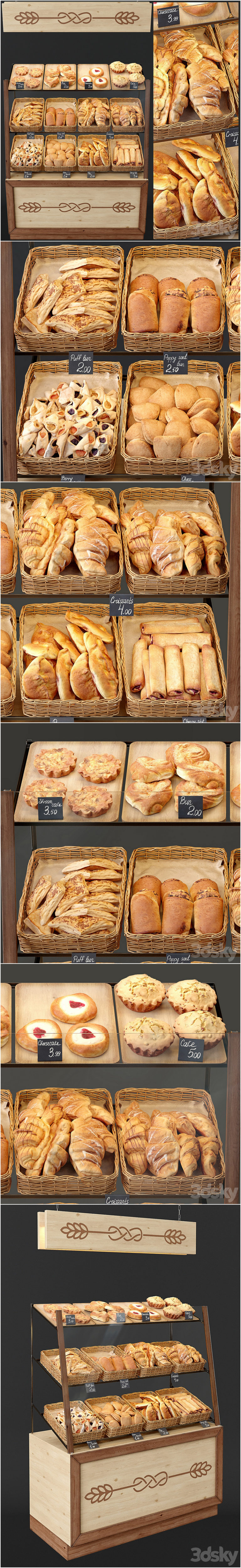 Desire FX 3d models | Showcase with pastries for shop and cafe – 3D Model