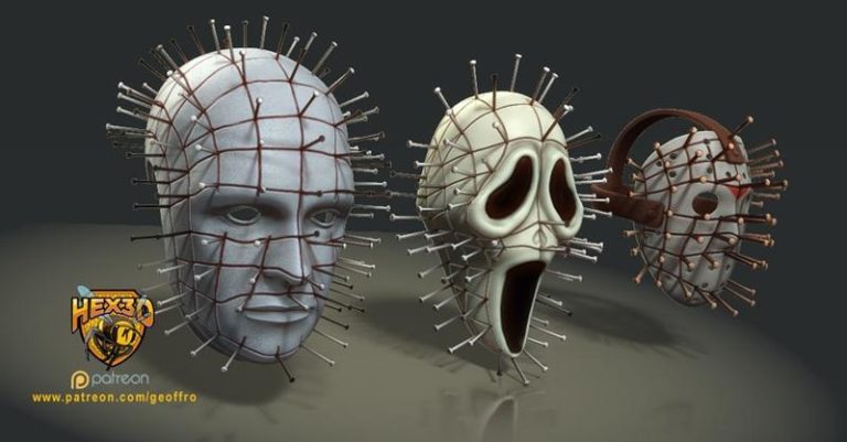 Desire FX 3d models | Hex3D – Pinhead Mask Pack Uncut Versions – 3D ...