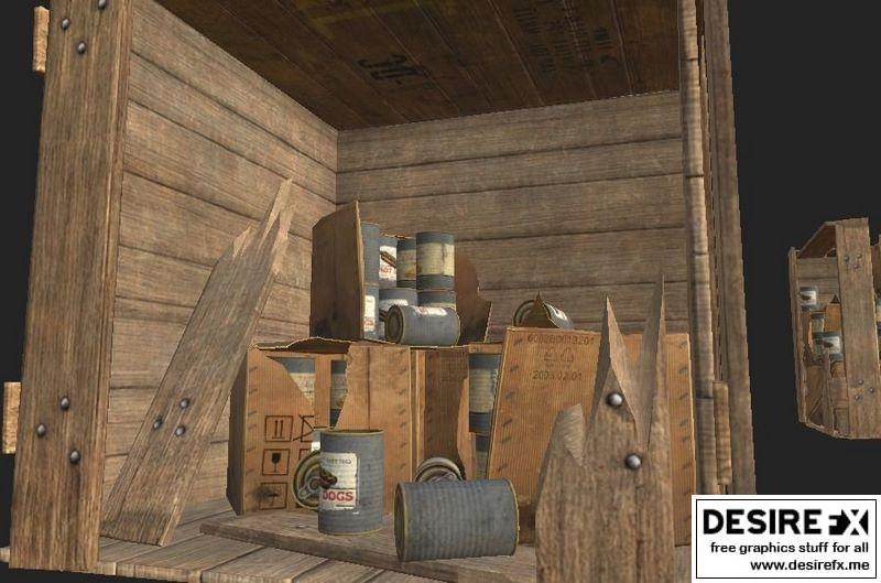 Desire FX 3d models | Food Box Broken Low-poly 3D model
