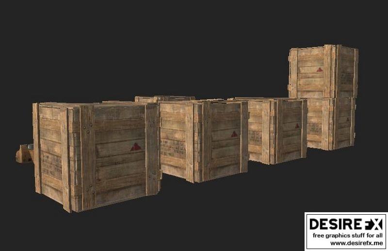 Desire FX 3d models | Food Box Broken Low-poly 3D model