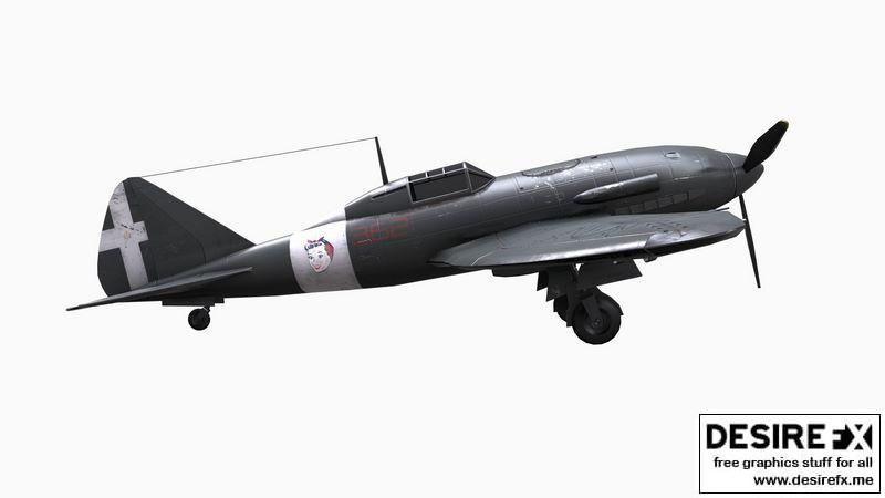 Desire FX 3d models | Plane Reggiane Re 2005 Italian fighter Low-poly ...
