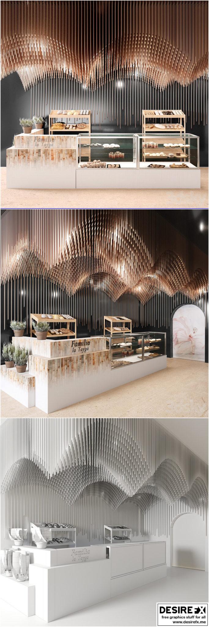 Desire FX 3d models | Design project of a restaurant with elements of ...