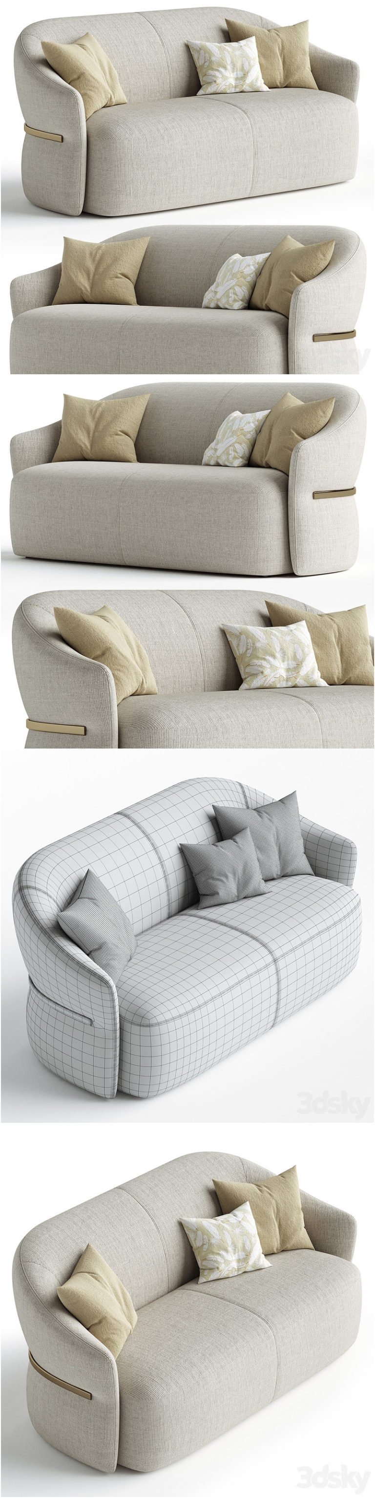 Desire FX 3d models | MADAME BUTTERFLY 2 seater sofa By Flou – 3D Model