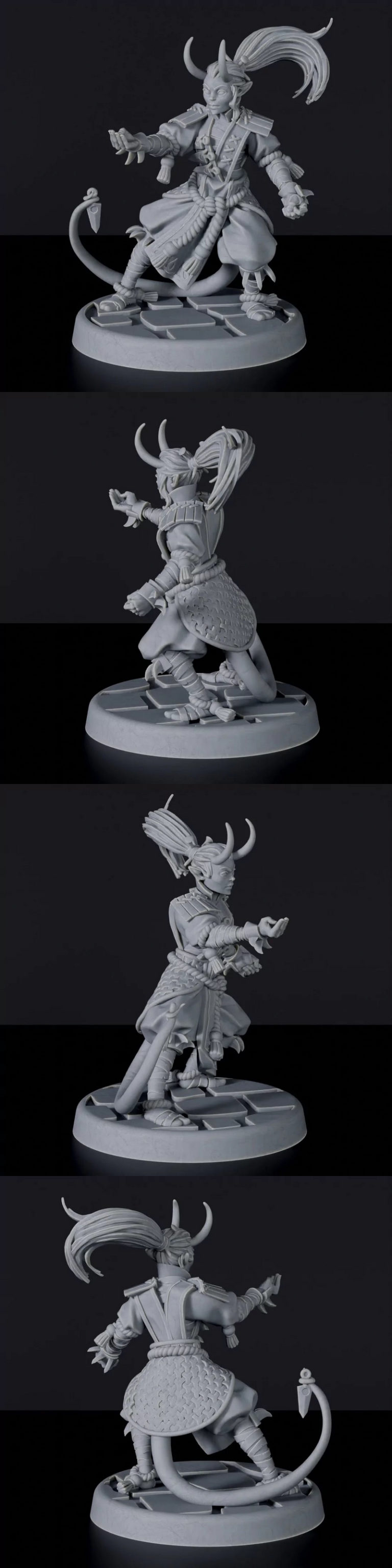 Desire FX 3d Models | Tiefling Female Monk C – 3D Print Model