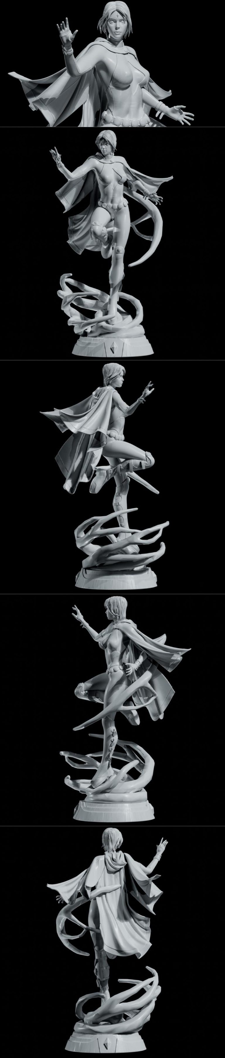 Raven Dc Model Desire FX 3d models | Nacho Fbx – Raven – Dc comics – Fan art – 3D ...