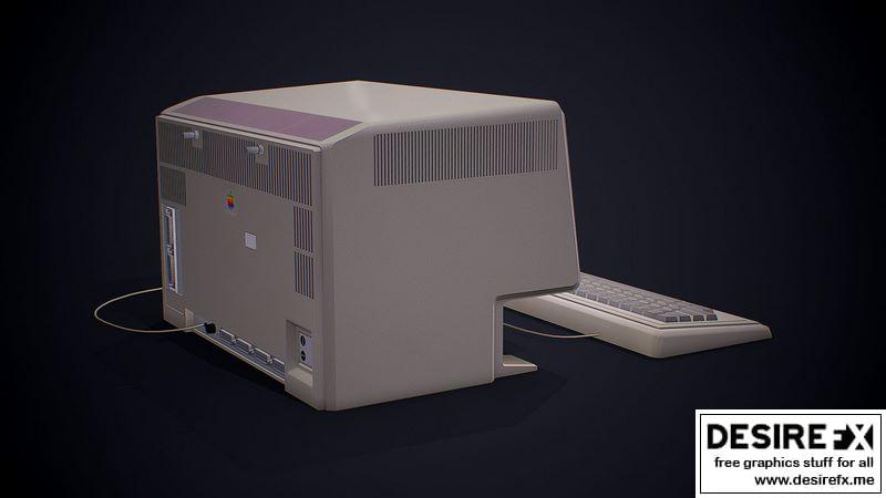 Desire FX 3d models | Apple macintosh xl old computer Low-poly 3D model
