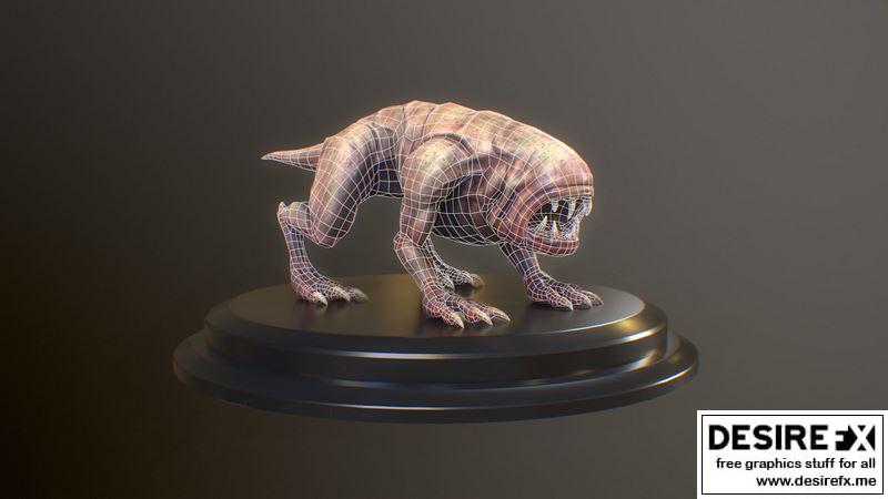Desire FX 3d models | Monster 2 creature Low-poly 3D model