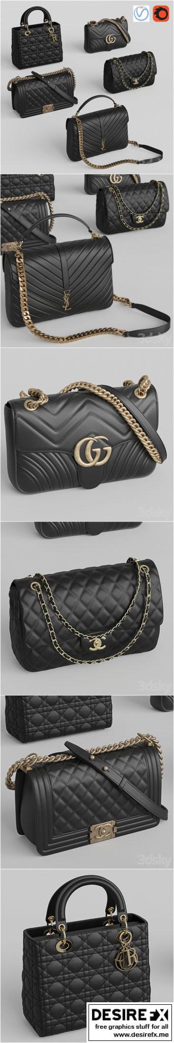 Desire FX 3d models | Bags set 6 – 3D Model