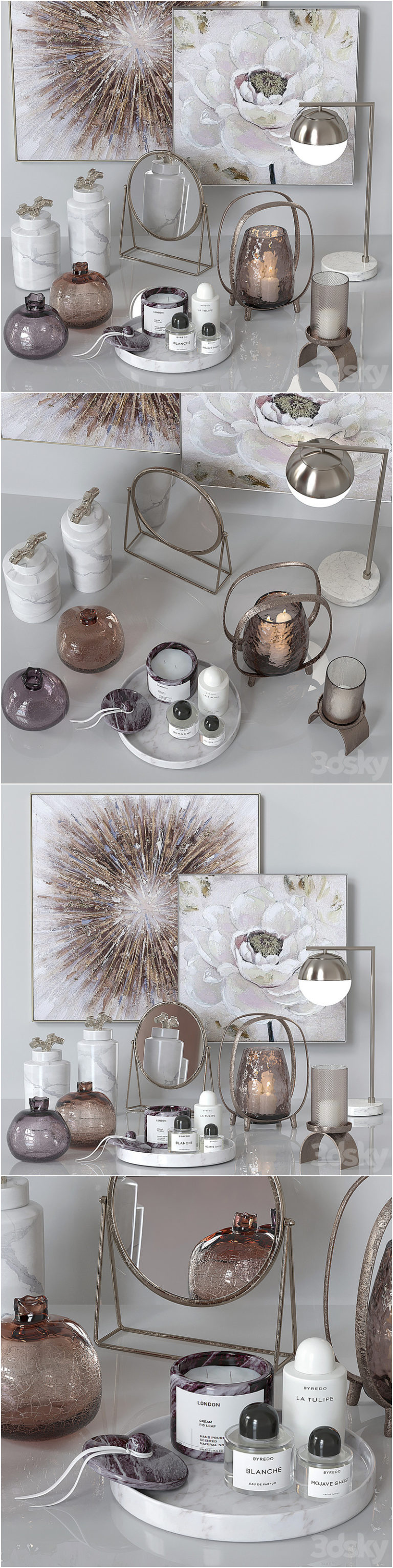 Desire FX 3d models | Decor set gold – 3D Model