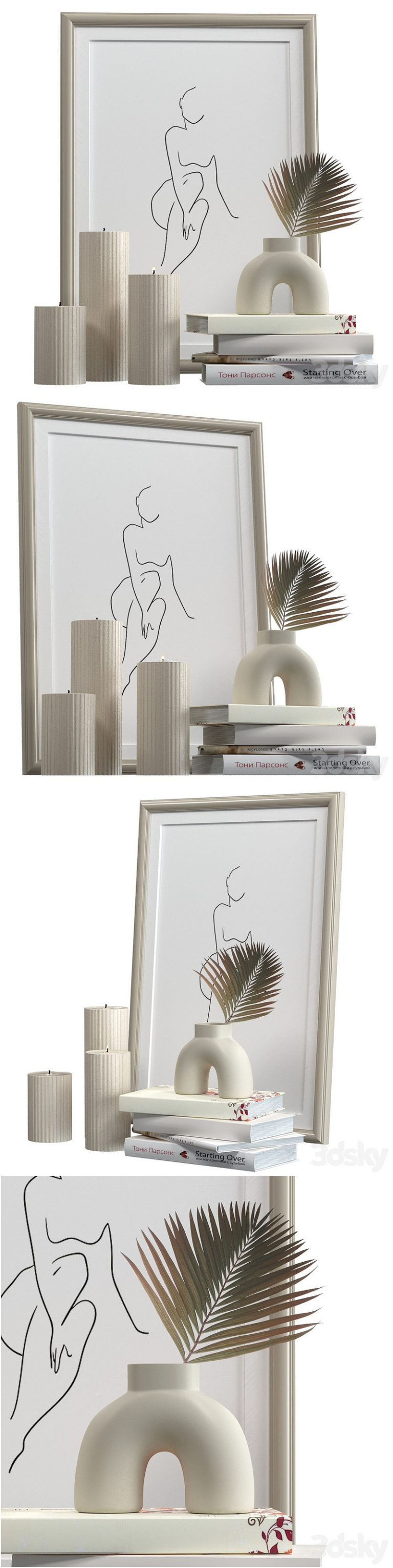 Desire FX 3d models | Decorative set with candles – 3D Model