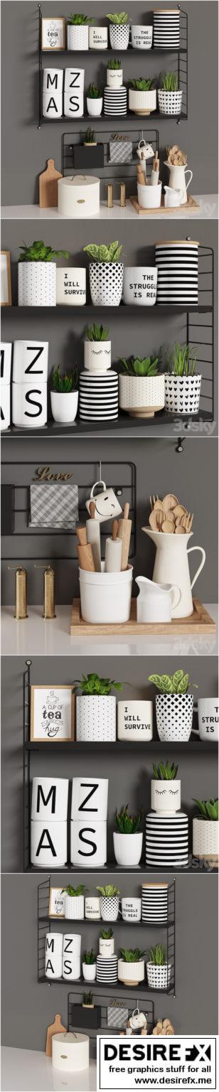 Desire FX 3d models | Kitchen decor set 01 – 3D Model
