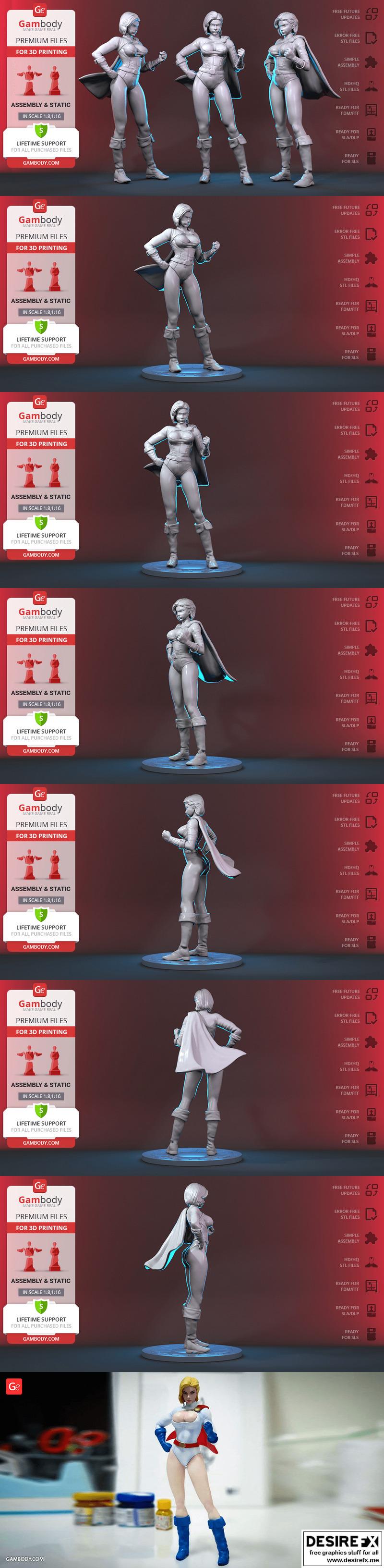 Desire FX 3d models | Power Girl – 3D Print Model