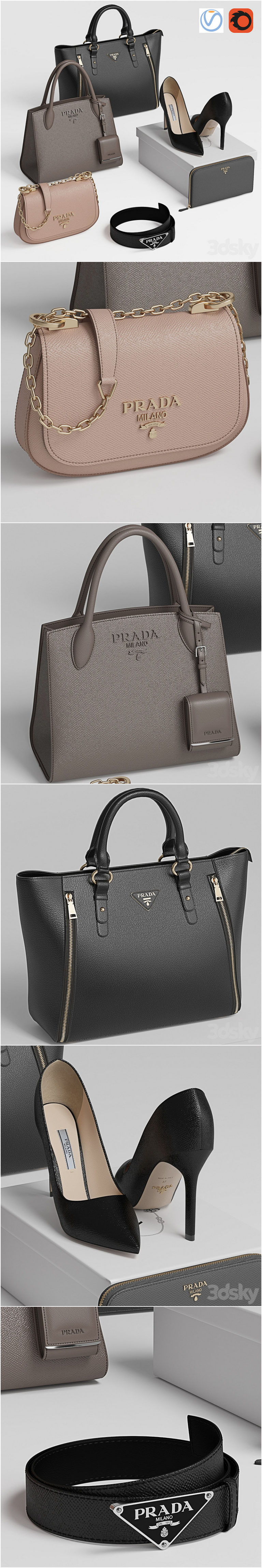 Desire FX 3d models | Prada bags – 3D Model