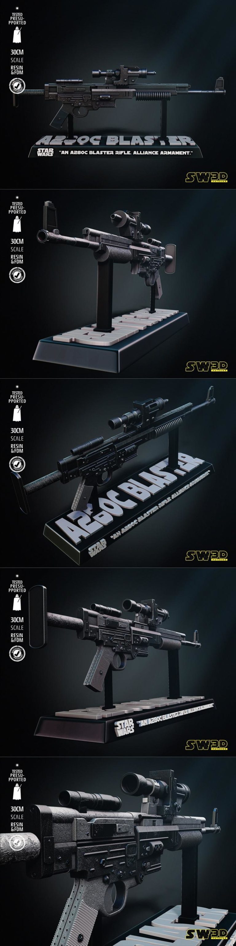 Desire FX 3d models | Star Wars – A280C Blaster – 3D Print Model STL