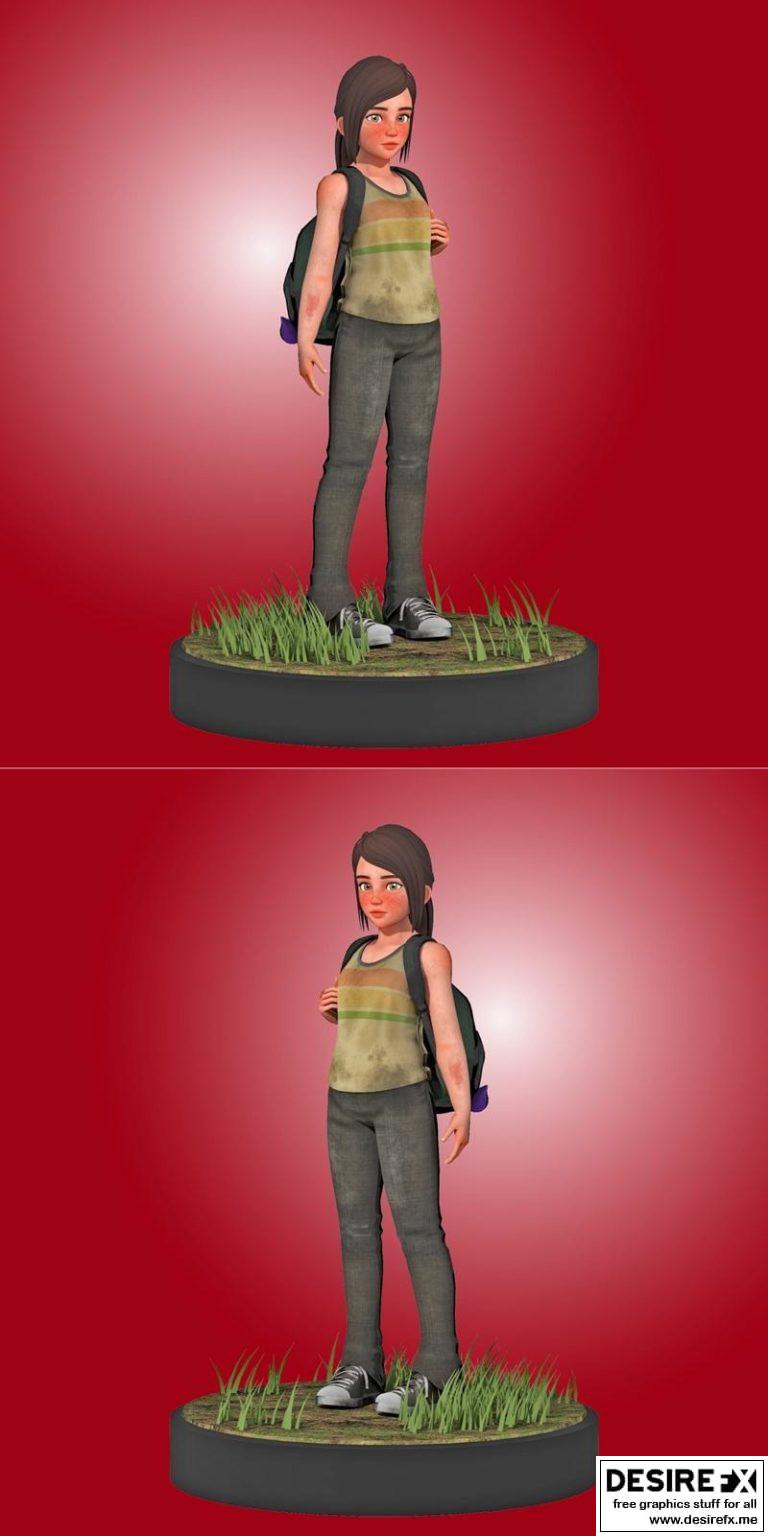 Desire FX 3d models | Ellie Fanart Ver2 The Last Of Us – 3D Print Model STL