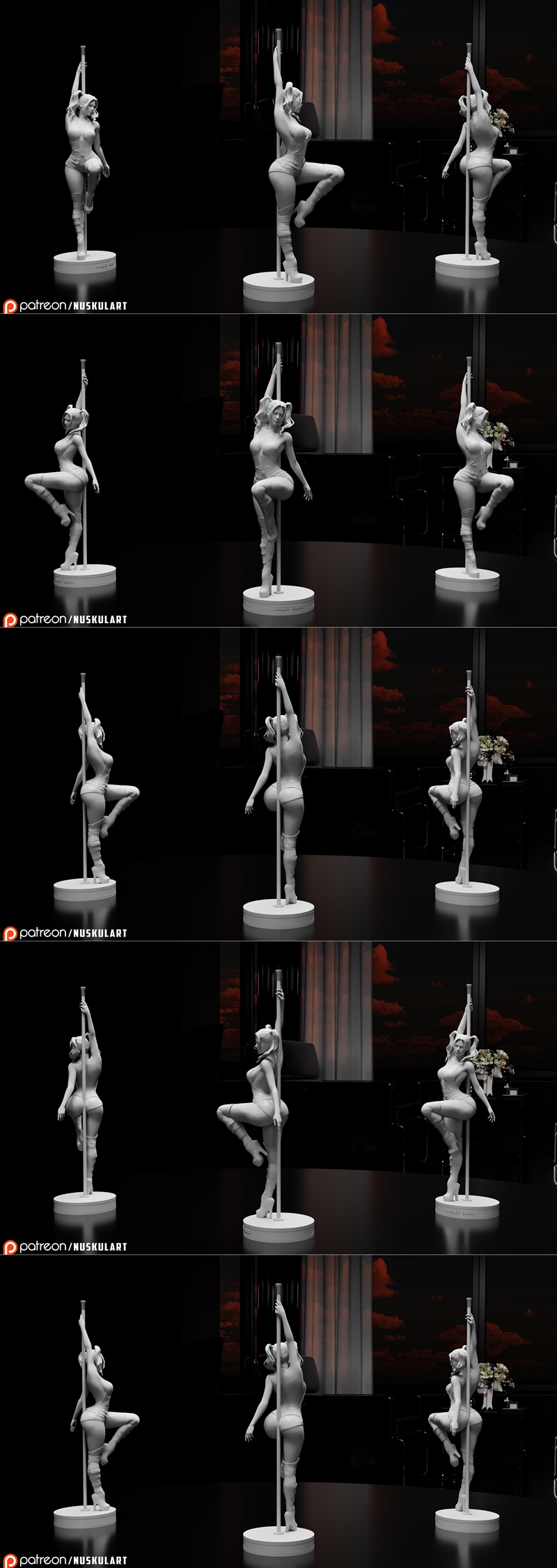 Desire FX 3d models | Nuskul Art – Harley quinn Stripper Version  collectible rare model – 3D Print Model STL