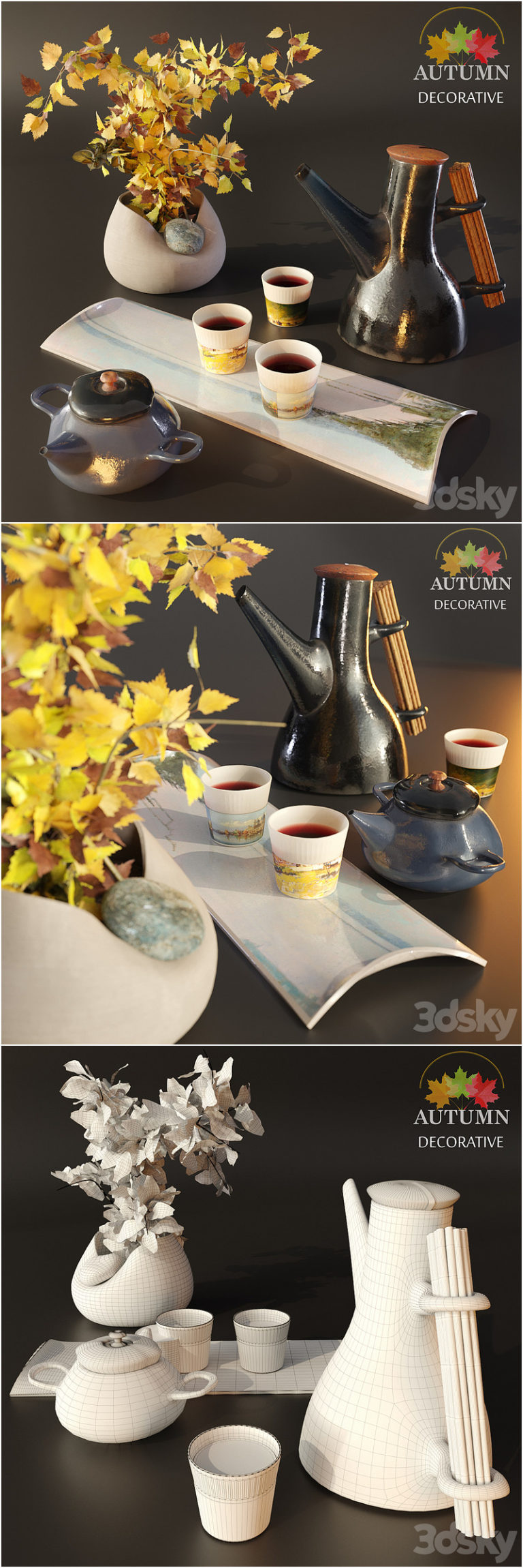 Desire FX 3d models | Ceramic Set Decorative – 3D Model