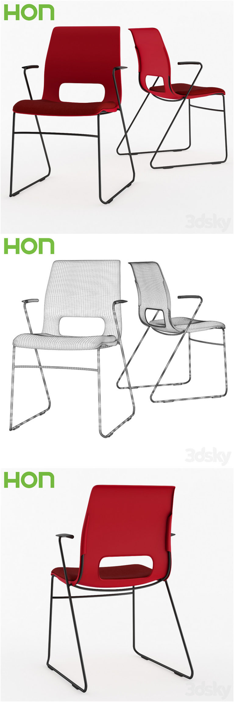 Desire FX 3d models | HON High-Density Stacking Chair HMS1 – 3D Model