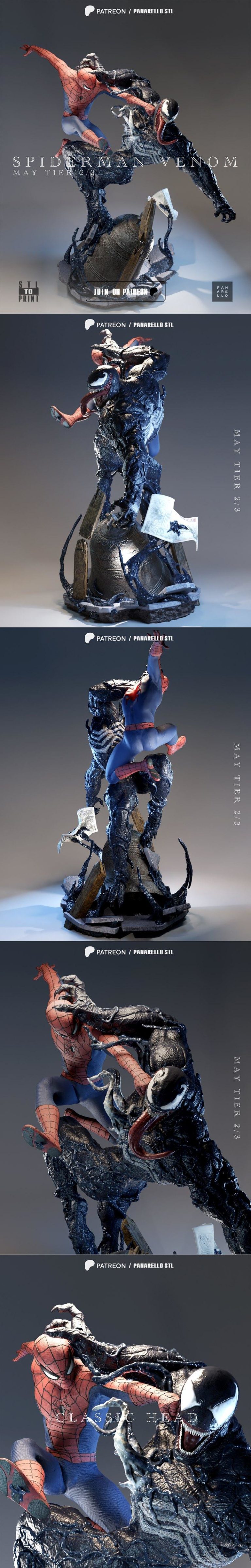 Desire FX 3d models | Panarello – Venom Spiderman Diorama – 3D Print ...