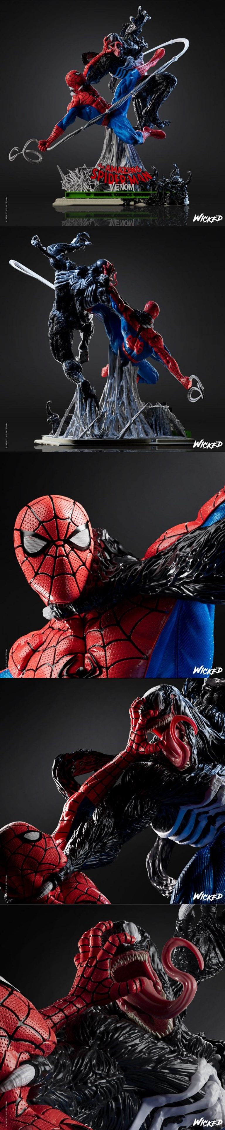 Desire FX 3d models | WICKED – Venom and Spiderman Diorama V2 – 3D ...
