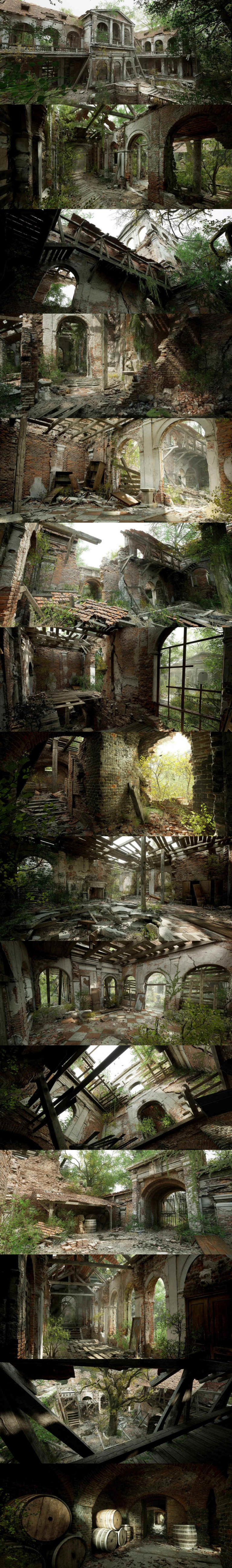 Desire FX 3d models | Abandoned Manor – Ruins in the Dark Wood