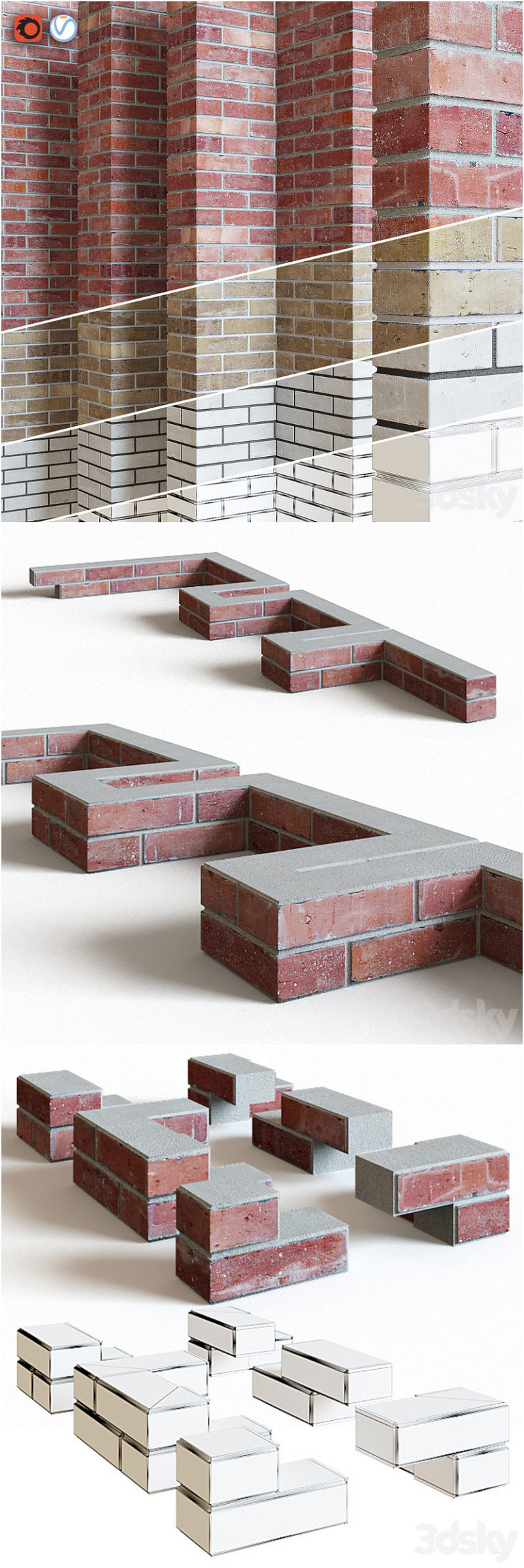 Desire Fx 3d Models Brickwork 3d Model