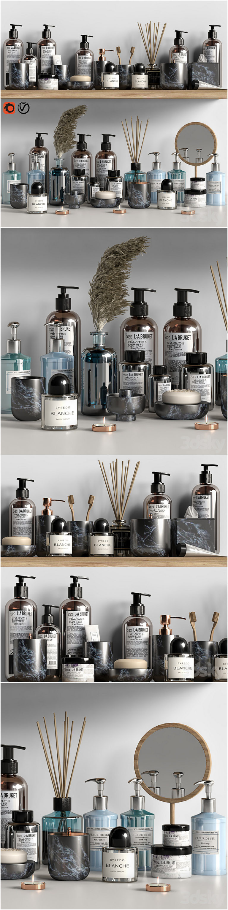 Desire FX 3d models | Decor Set for Bathroom 06 – 3D Model