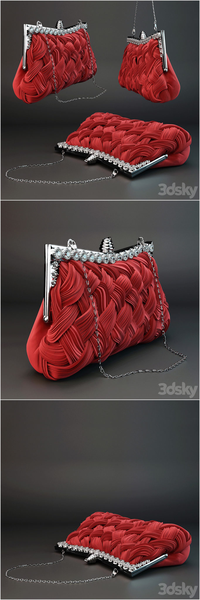 SMALL CANVAS CLUTCH WEAVE ON main image 1
