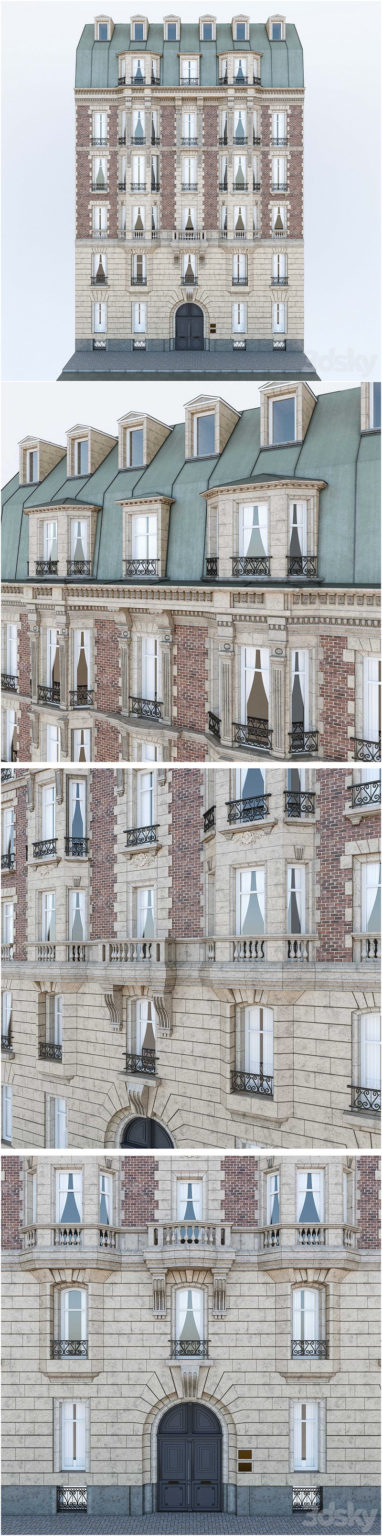 Desire FX 3d models | Facade French building – 3D Model