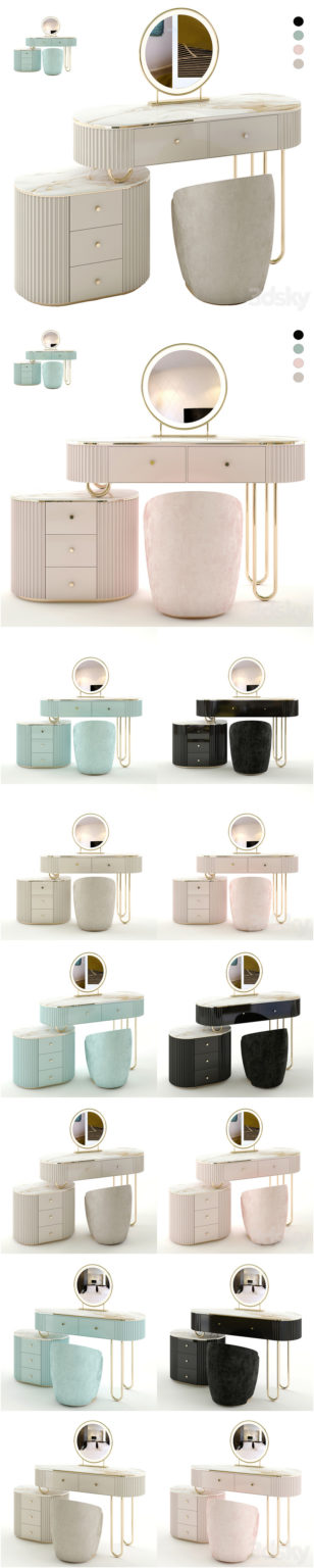 Desire FX 3d models | Makeup Vanity Set 08 – 3D Model