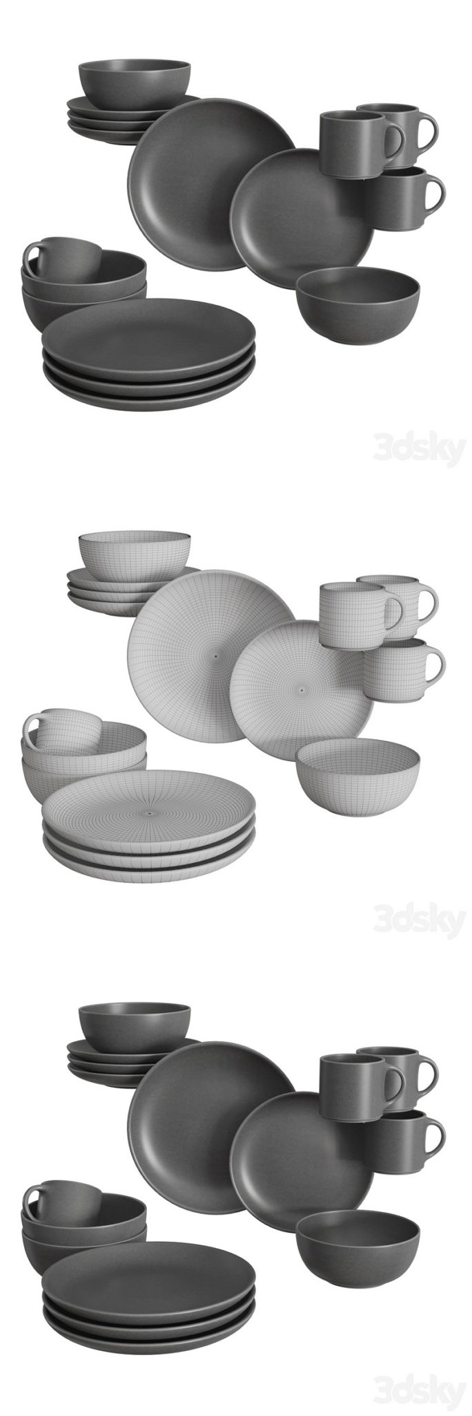 Desire FX 3d models | Mason 16-Piece Dinnerware Set – 3D Model