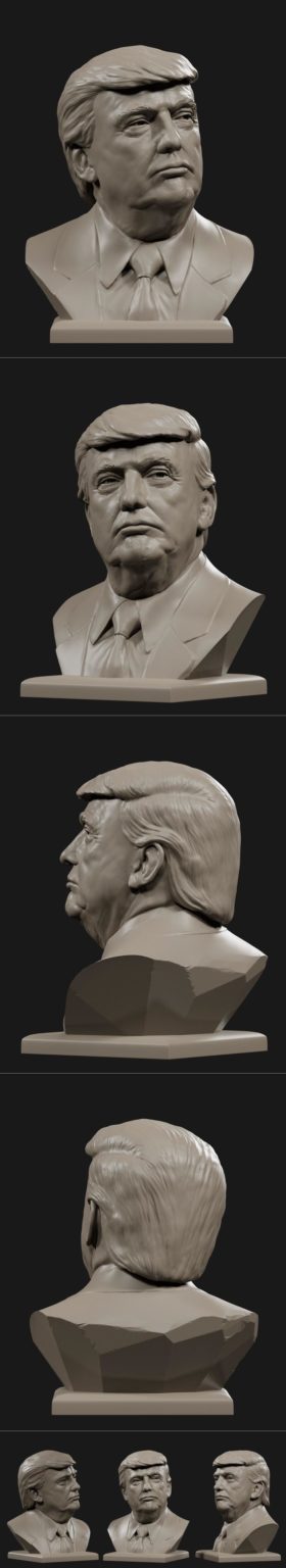 Desire FX 3d models | Donald Trump bust №4 – 3D Print Model STL