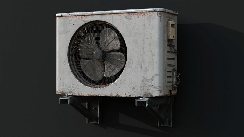 Desire FX 3d models | AC-Unit air conditioner on wall Low-poly 3D model
