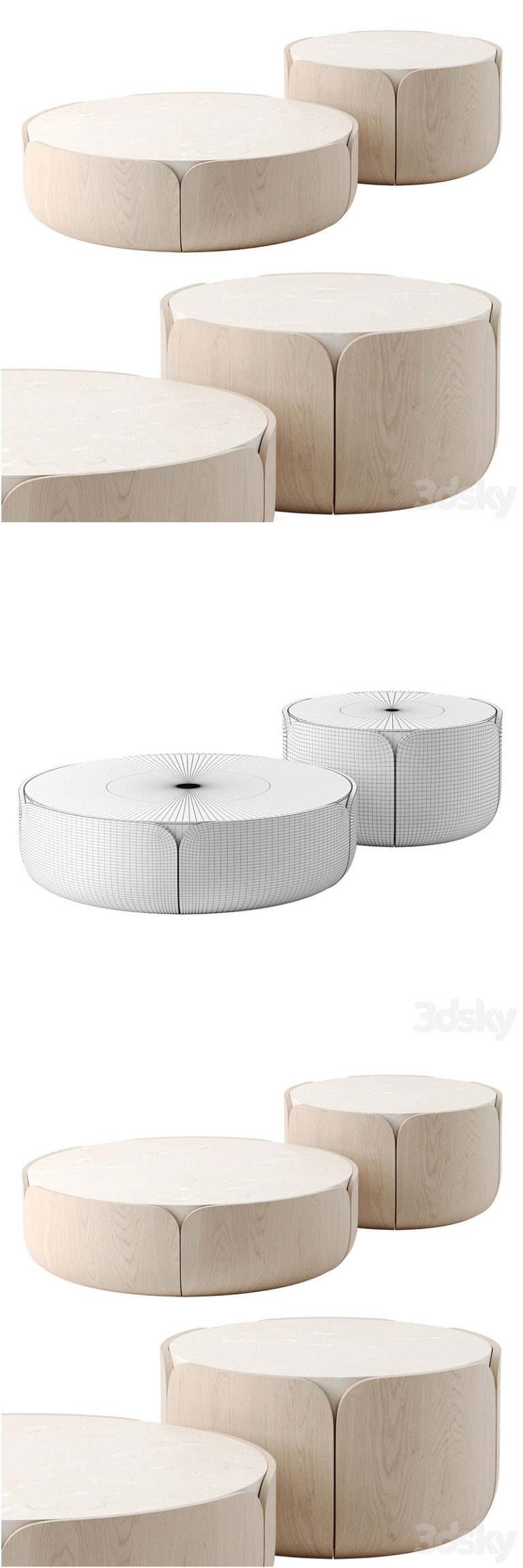 Desire FX 3d models | Bloom coffee tables by Milla & Milli – 3D Model