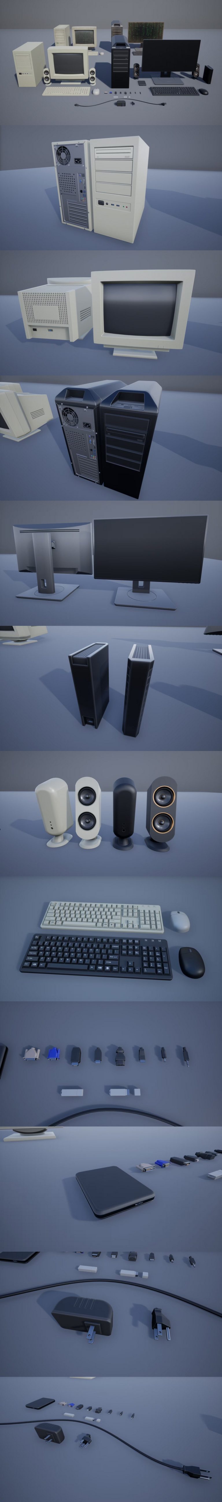 Computer Parts Model Pack Desire FX 3d models | HB Computers Pack