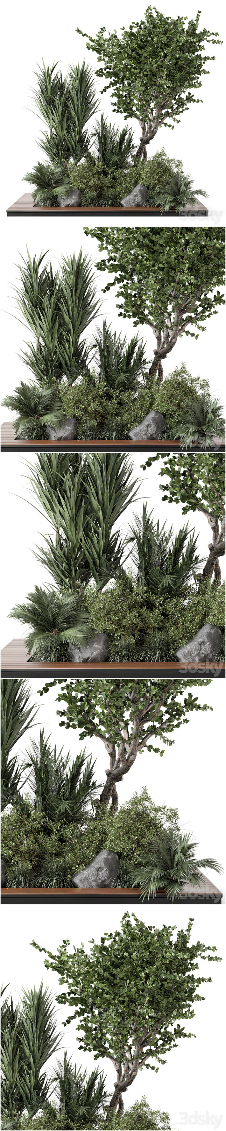 Desire FX 3d models | Outdoor Garden set bush and Tree – Garden Set 499 ...