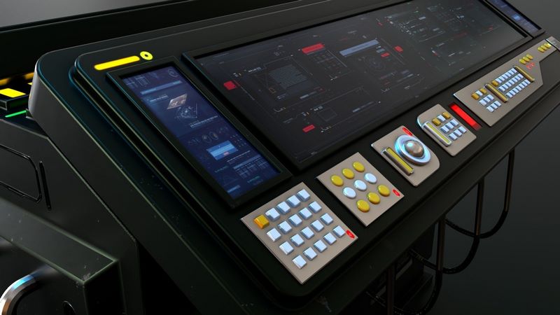 Desire FX 3d models | Sci Fi Computer Terminal Command Bridge Low-poly ...