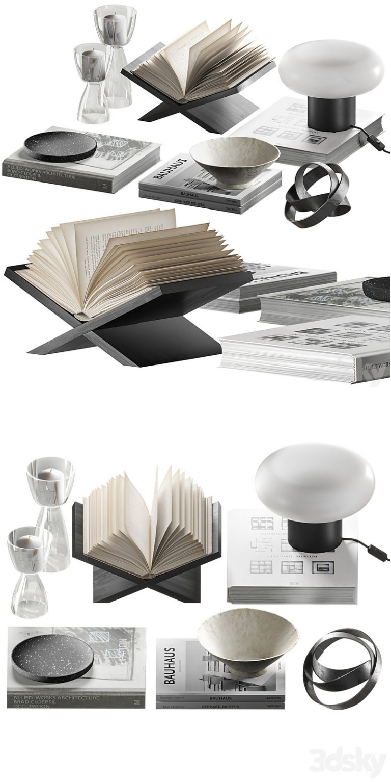 Desire FX 3d models | Coffee table decor set 032 – 3D Model