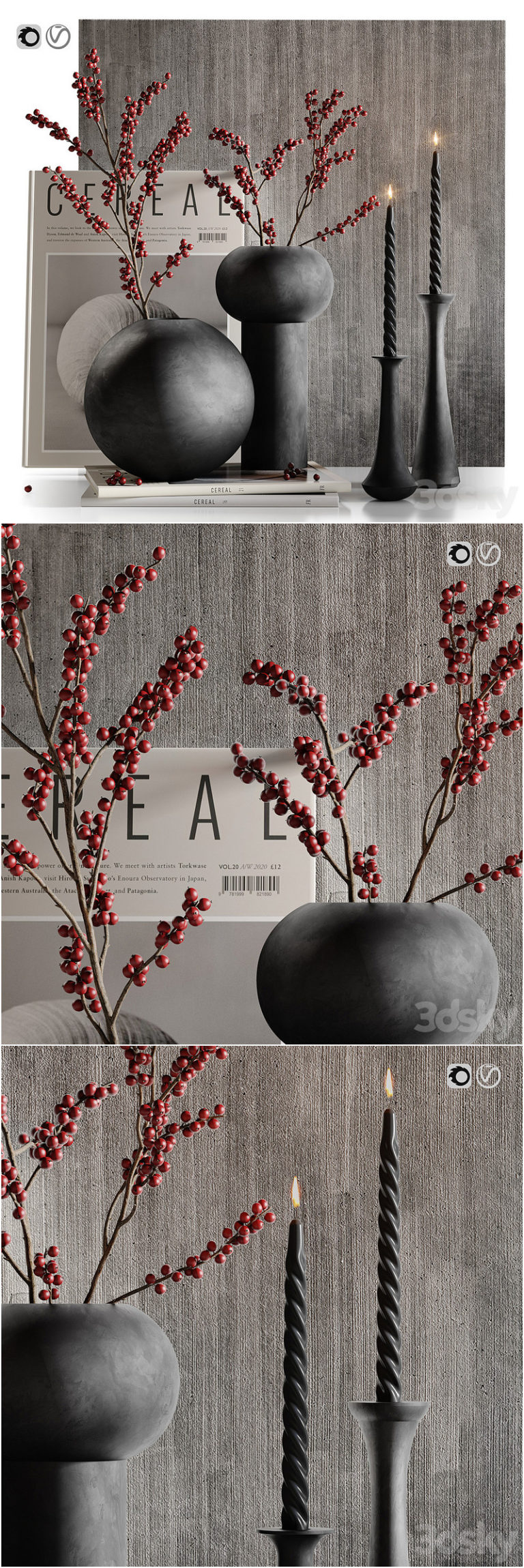 Desire FX 3d models | Decor set 38 Ilex – 3D Model