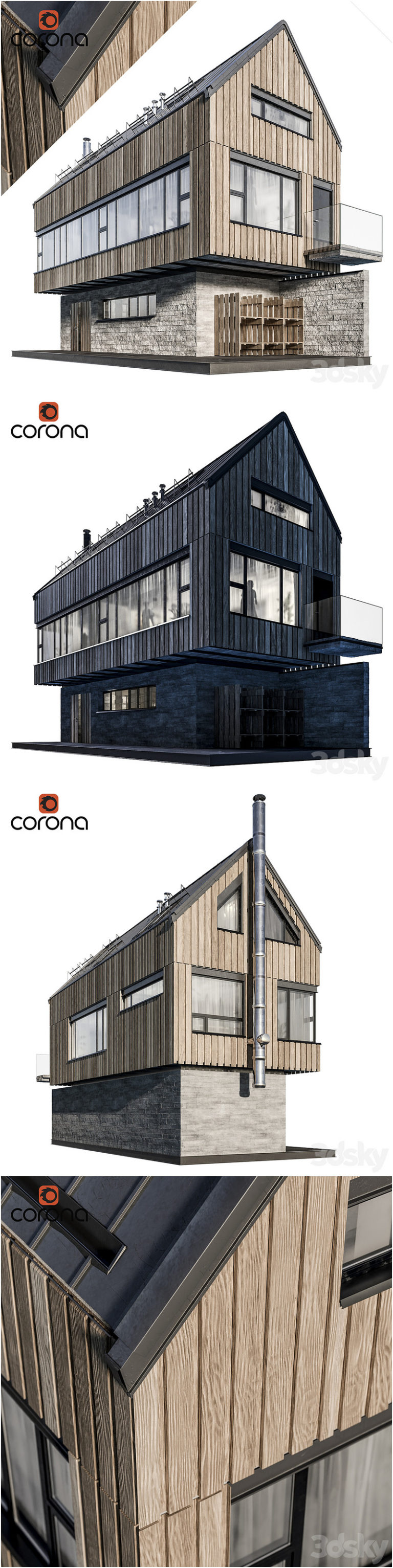 Desire FX 3d models | Modern house 07 night – 3D Model