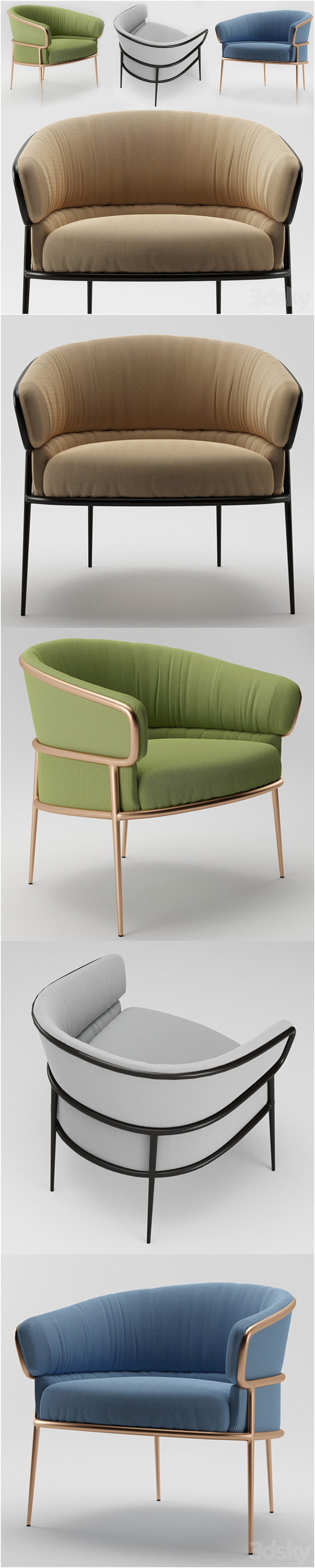 Desire FX 3d models | SHU-YING Fabric easy chair – 3D Model