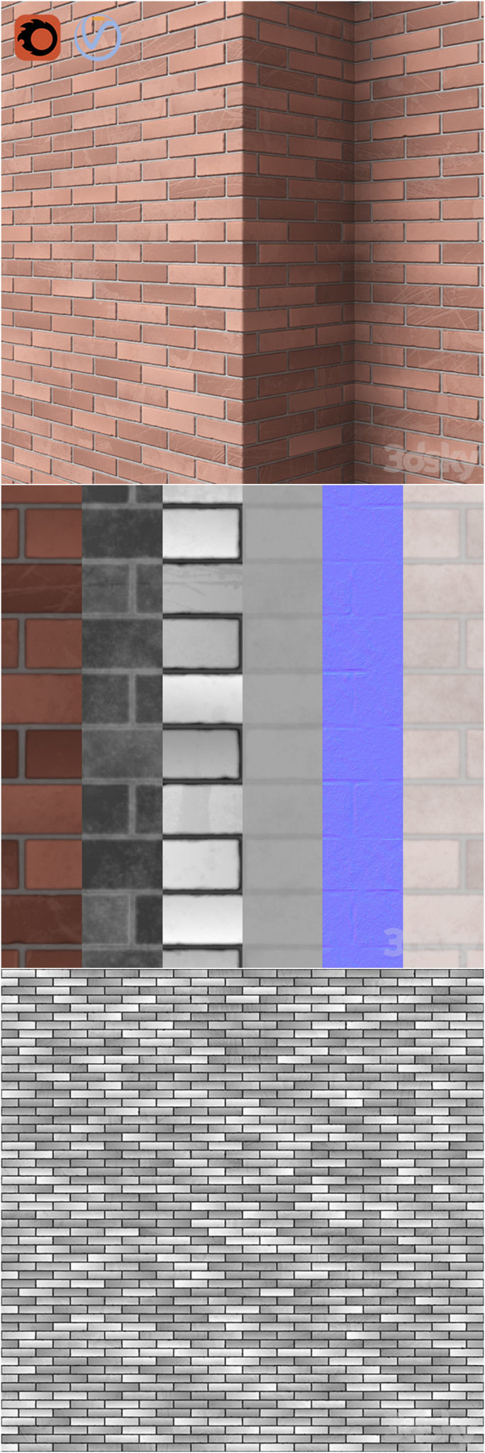 Desire FX 3d models | Brick masonry (4x4m) – 3D Model