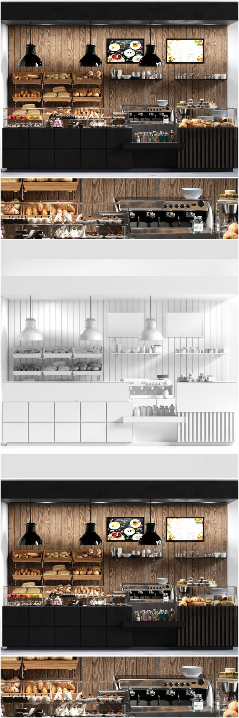 Desire FX 3d models | Cafe with pastries and desserts. Coffee house ...
