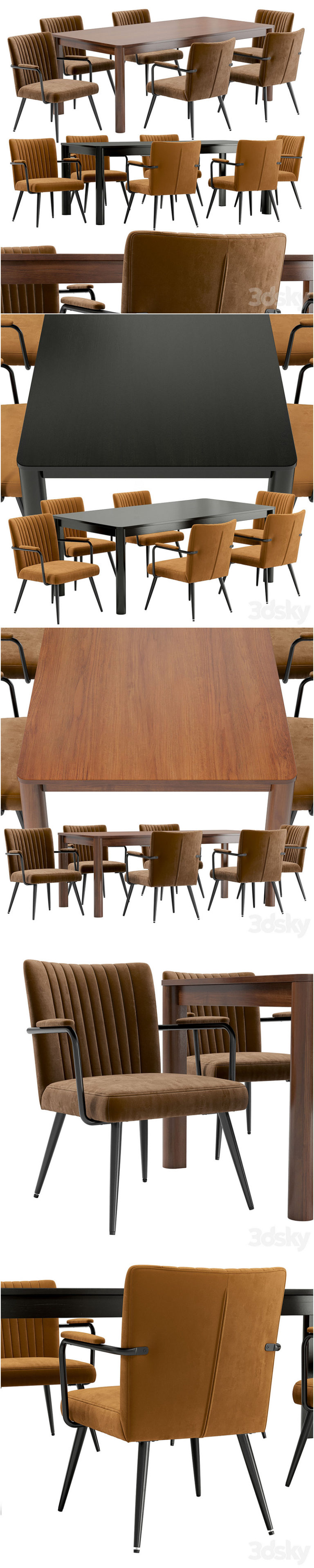 Desire FX 3d models | Dining chair Ronda and table Bergen Bgt35 – 3D Model
