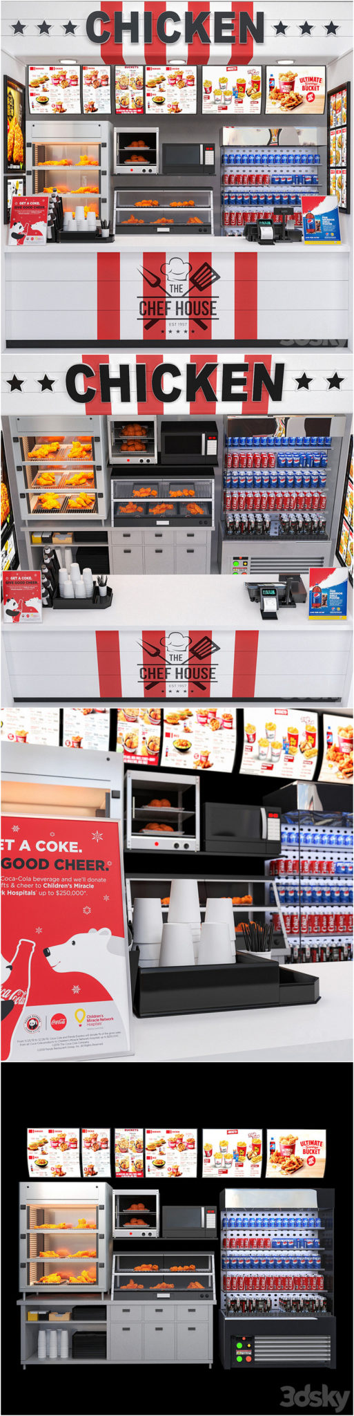 Desire FX 3d models | JC Fastfood and Coffee Kiosk 3 – 3D Model