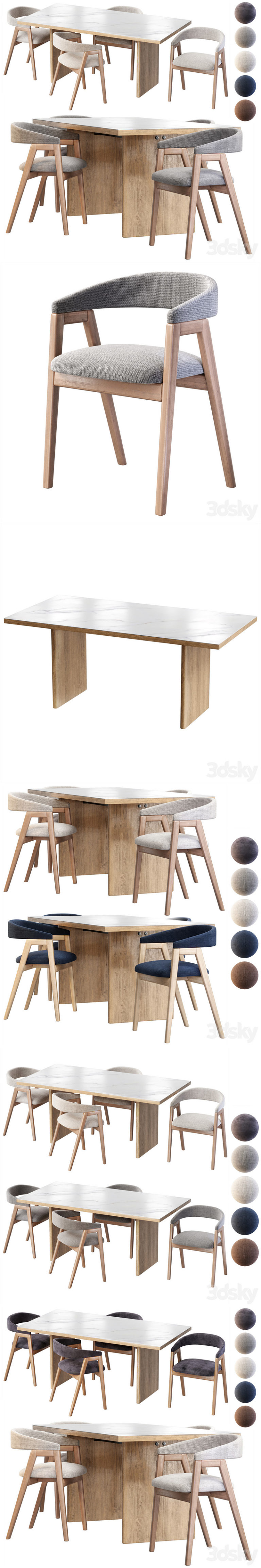 Desire FX 3d models | Trevor chair and Audrey table – 3D Model