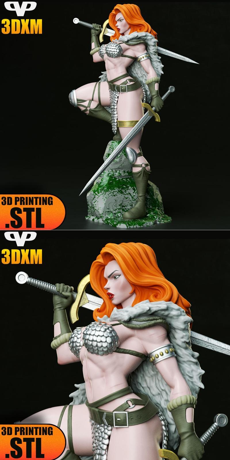 3DXM – Red Sonja –  3D Print Model STL